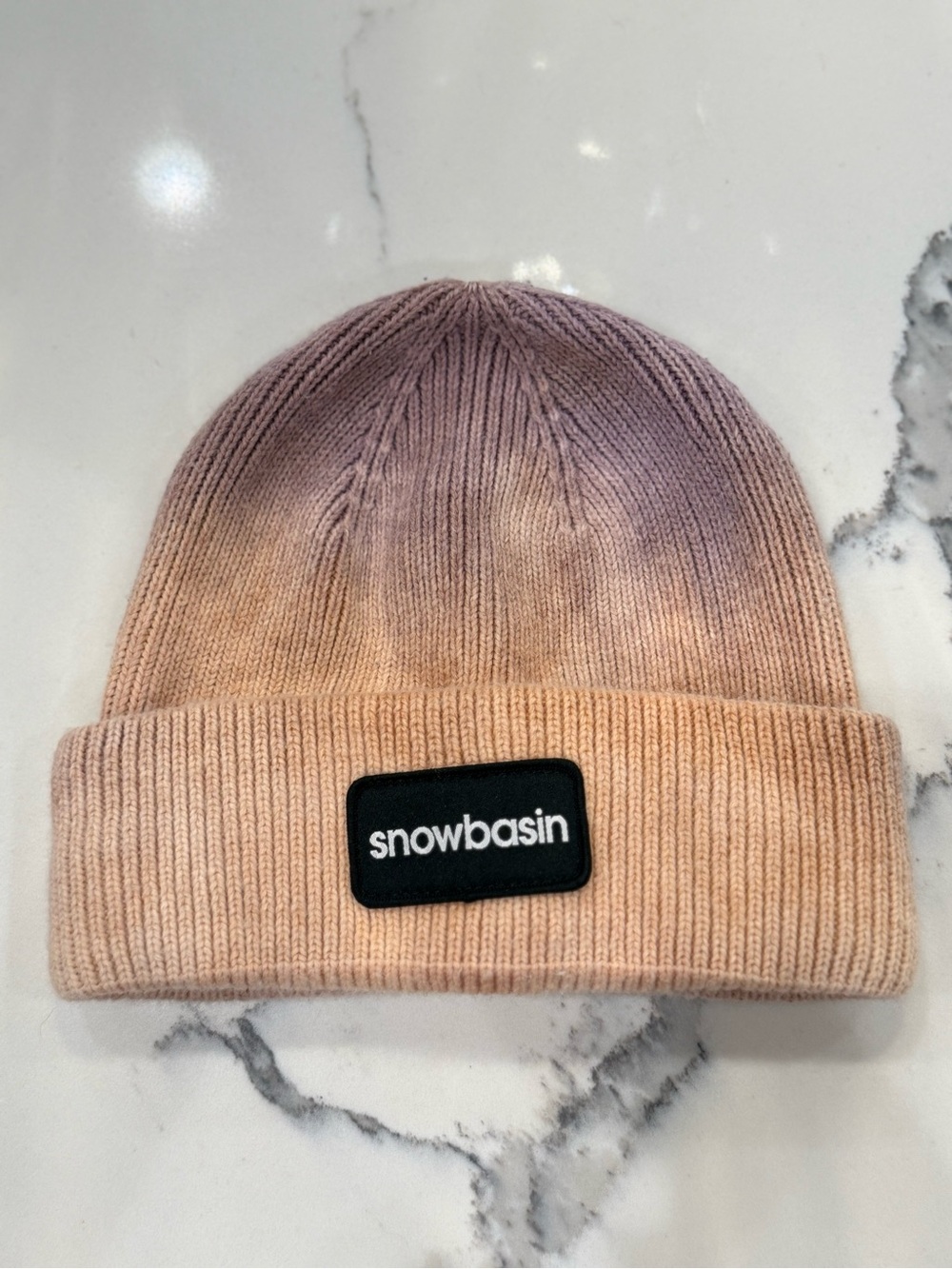 Snowbasin Locale Ombre Pink Peach Purple Beanie Hat